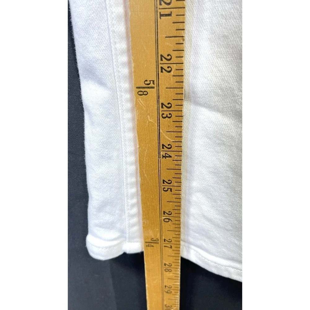 Rag & Bone Women Maya High-Rise Ankle Straight Jeans Size 23 Vintage White USA